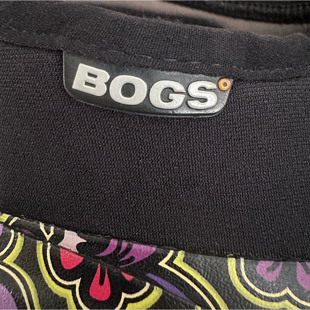 Women’s BOGS Size 10 Classic Short May Purple Floral Print Boots - Picture 6 of 7